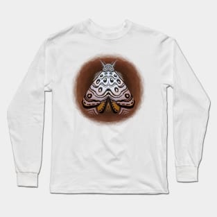 Fall Graphic Moth Sketch Artwork Long Sleeve T-Shirt